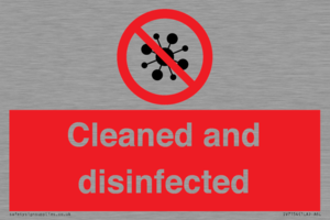 Cleaned and disinfected